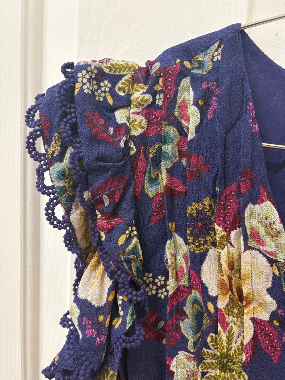 Farm Rio v-neck Ruffle Sleeve Blouse - Picture 8 of 8